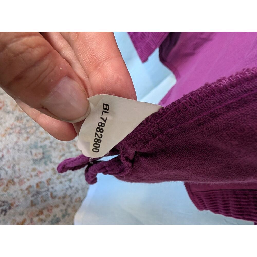 cabincore casual fall corduroy Button Down Shirt Jacket Purple Shacket Size XL - Picture 5 of 5